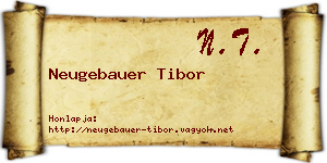 Neugebauer Tibor névjegykártya